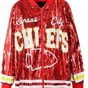 Red Sequin Chiefs Jacket